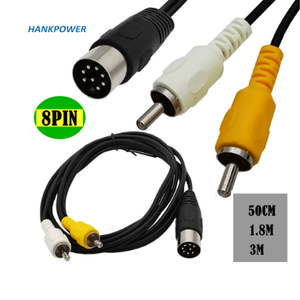 Yüksek kaliteli MIDI Din 8Pin <span class=keywords><strong>2</strong></span> <span class=keywords><strong>RCA</strong></span> kablosu 8Pin Din erkek çift <span class=keywords><strong>RCA</strong></span> dişi ses adaptör kablosu - Product Image 6