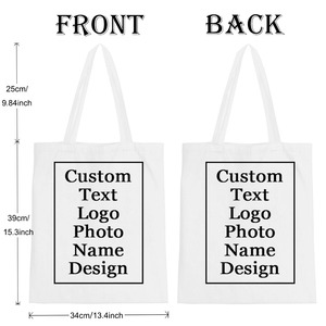 Bolso Tote de lona con logotipo personalizado al por mayor, bolsos de diseñador de gran capacidad para mujer, bolsos de tela reutilizables para compras, bolsos ecológicos - Product Image 5