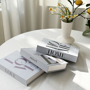 Vendita Diretta dalla Fabbrica degli Ultimi Modelli di Scatole Portaoggetti Riciclabili a Forma di <span class=keywords><strong>Libro</strong></span> Finto, Libri Finti in Lino per Arredamento Casa, Decorazione alla Moda - Product Image 3