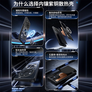 冷却メタル放熱レンズ保護付きスマホ背面ケース Huawei Mate 80 Pro Max / 80 Pro / 80 ケース 耐衝撃カバー - Product Image 6