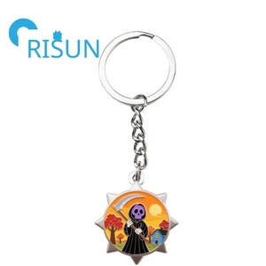 Metal barato Halloween Grim Reaper Terror esqueleto llavero personalizado muerte con guadaña hoz llavero gótico joyería regalo - Product Image 6