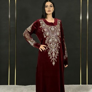 Abito lungo con diamanti, molto venduto, con misurazioni specifiche, vestito etnico con base in pietre grandi, Abaya, <span class=keywords><strong>abbigliamento</strong></span> da <span class=keywords><strong>donna</strong></span> - Product Image 1
