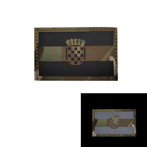 Lửa fright hồng ngoại IR Croatia thêu hồng ngoại cờ các bản vá lỗi chiến thuật vest móc và vòng lặp Fastener vá cho túi xách - Product Image 1