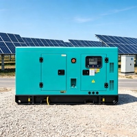 Générateur diesel silencieux résistant aux intempéries de 160 kW, haute puissance, triphasé 400 V, unité industrielle insonorisée pour extérieur
