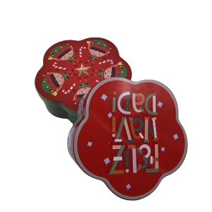 Boîte vide en métal d'emballage de biscuit de nouvelle forme de différents styles de luxe de haute qualité - Product Image 1