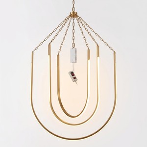 Lámpara de Araña LED de Metal Dorado para Villa, Ahorro de Energía, Regulable, Alto Brillo - Product Image 2