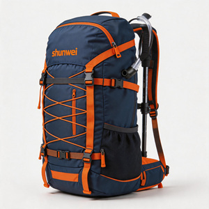 <span class=keywords><strong>Sac</strong></span> à <span class=keywords><strong>dos</strong></span> de randonnée professionnel personnalisé Shunwei <span class=keywords><strong>bleu</strong></span> <span class=keywords><strong>marine</strong></span> et orange compatible avec les systèmes d'hydratation - Product Image 3