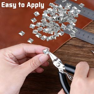 PCS Pyramid <b>Studs</b> For Clothing Leather Metal Square Spikes For DIY Leathercraft Jackets Belts <b>Bags</b> Shoes Metal Punk <b>Stud</b> Rivets - Product Image 5