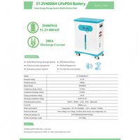 48V LifePO4 Pil Paketi Özel Ev Enerji Depolama Mobil Pil Paketi 51.2V 400Ah 20480Wh Ev/Güneş Enerjisi Depolaması için