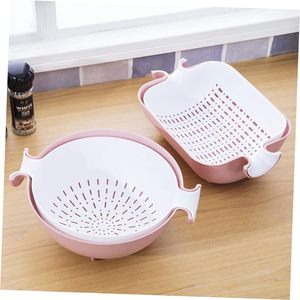 Colador de Plástico Grande para Frutas y Verduras de Cocina, Escurridor Giratorio de Doble Capa - Product Image 3