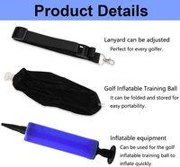 Balle d'entraînement pour le swing de golf, matériau PVC écologique, légère, durable, portable, pour la pratique en intérieur et en extérieur, accessoires de golf