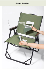 Mobilier d'extérieur léger de haute qualité avec impression personnalisée Cadre en acier Chaise Kermit Chaise de <span class=keywords><strong>camping</strong></span> Chaise pliante - Product Image 4