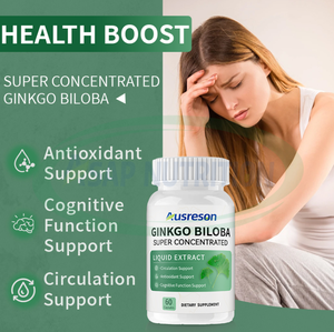 Ausreson OEM Bulk <span class=keywords><strong>Ginseng</strong></span> Ginkgo Biloba Cápsula Suplemento para la salud del cerebro 300mg 500mg Ginkgo Biloba Cápsulas de extracto - Product Image 3