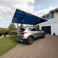 Abri de voiture/tente de stationnement en alliage d'aluminium économique et durable, imperméable, taille personnalisable, garantie 30 ans pour la protection solaire