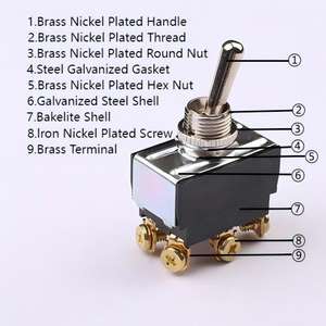 Interruptor de palanca SPDT TOOWEI Solder Term Latching On/On - Product Image 6