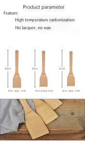Set <span class=keywords><strong>de</strong></span> spatule en bois du bambou, article <span class=keywords><strong>de</strong></span> <span class=keywords><strong>cuisine</strong></span>, polyvalent, antiadhésif - Product Image 6