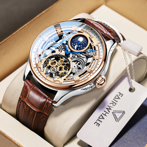 <span class=keywords><strong>Orologio</strong></span> Meccanico di Lusso da <span class=keywords><strong>Uomo</strong></span> OEM Impermeabile 30M Cassa in Acciaio Inossidabile <span class=keywords><strong>Cinturino</strong></span> in <span class=keywords><strong>Pelle</strong></span> Fibbia ad Ardiglione Vetro Minerale - Product Image 1