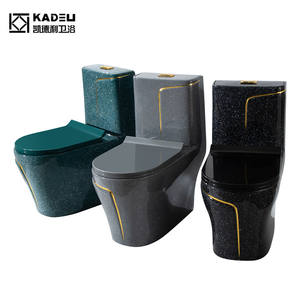 Salle de bain moderne articles sanitaires double chasse noir siphonique toilette monobloc <span class=keywords><strong>WC</strong></span> en céramique cuvette commode salle de bain toilettes noires - Product Image 6