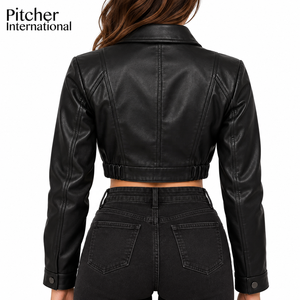Private Label <b>Womens</b> <b>Leather</b> <b>Jacket</b> for US Fashion Startups <b>Womens</b> <b>Leather</b> <b>Jacket</b> Wholesale Supplier OEM - Product Image 4