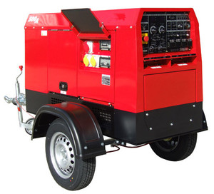 <strong>Skid</strong> Wheels Trailer Mounted Arc Stick MMA DC <strong>Welder</strong> Generator Diesel Welding Machine New 300A - Product Image 2