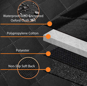 Funda Protectora para Asiento Trasero de Coche para Perros, Impermeable, Antiarañazos, Antideslizante, Hamaca para Mascotas con Cinturón de Seguridad y Bolsillos de Almacenamiento - Product Image 4