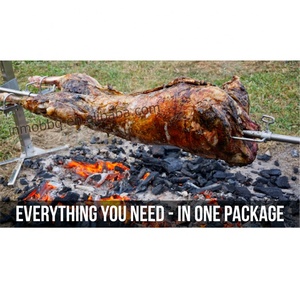 Girarrosto di maiale in acciaio inossidabile girarrosto rotante a <span class=keywords><strong>3</strong></span> cestini per spiedo per barbecue resistente - Product Image 6