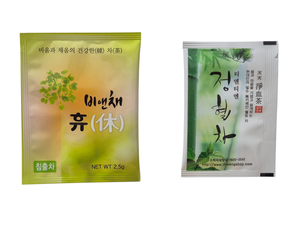 Sachet de thé aux herbes coréennes 2,5g en poudre, emballage en sachet plastique thermoscellable pour application alimentaire WOOSHIN FA&T, entièrement automatisé - Product Image 4