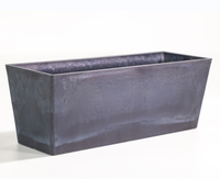 Pots et jardinières de jardin en plastique respectueux de l'environnement rectangulaires courts à l'aspect ciment
