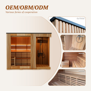 Sauna de Vapor de Madera para Exterior, Venta Directa de Fábrica, La Mejor Sauna Exterior con <span class=keywords><strong>Ducha</strong></span> - Product Image 5