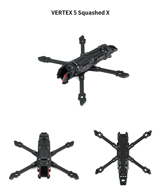Axisflying VERTEX 5 5 Inch 4K FPV Frame Kit with Prism V2 Antenna 58g/190g Series T700 Carbon Fiber Quadcopter Frame