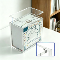 Boîte de présentation en acrylique transparente personnalisée avec couvercle magnétique, protection UV pour figurines et boîtes de boosters PSA CGC