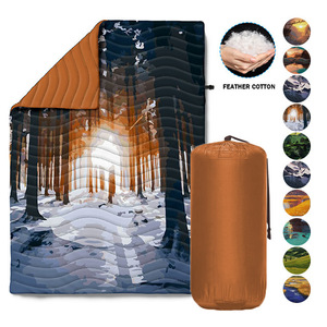 Outdoor Quilted <b>Blanket</b> Rectangular Waterproof Printed Camping Mat All Seasons Landscape Design Multi-Functional <b>Picnic</b> Mat - Product Image 2