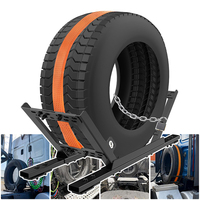 Support de roue de secours universel robuste pour semi-remorque JH-Mech, facile à installer, en acier au carbone noir