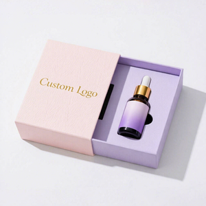 กล่องบรรจุภัณฑ์แบบเลื่อนออกได้ FX Eu Trendy Boite Cadeau สำหรับบรรจุภัณฑ์เซรั่มบำรุงผิวพร้อมช่องใส่ขวด  สามารถใส่โลโก้ได้ตามต้องการ - Product Image 1