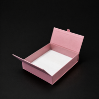 Boîte rigide personnalisée de luxe en carton gris recyclable, imprimée, rose, carrée, estampillée à chaud, pour parfum, vin, bougie parfumée, cadeau