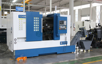 Tour CNC horizontal à banc incliné TCK56, robuste, commande Fanuc, haute précision 0,003 mm, 2 axes, pour grandes pièces