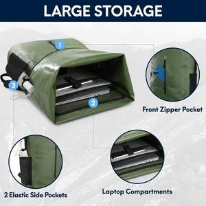 Sac à dos pour ordinateur portable Oxford imperméable en polyester personnalisé à grande capacité avec fermeture éclair USB pour l'école et les affaires, échantillon gratuit - Product Image 3