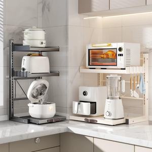 Étagère de comptoir coulissante pour four à micro-ondes et machine à café avec rangement pour un four à micro-ondes et une friteuse à air - Product Image 3