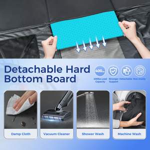 2025 nueva funda de asiento de coche de perro duradera de cuero PU fondo duro impermeable a prueba de arañazos antideslizante hamaca para perros para vehículos XL - Product Image 4