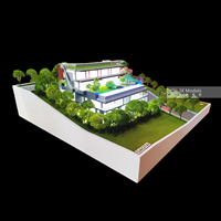 Maqueta Personalizada a Escala 1:50 de Villa en Dubái, Modelo Arquitectónico Contemporáneo de Plástico de Alta Precisión para Exhibición y Marketing Inmobiliario - Diseño de Modelos 3D