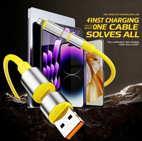 Konektor Pengisian Cepat USB Type-C 3A 480Mbps Transfer Data Paduan Aluminium Beberapa Kabel Kompatibel untuk Sinkronisasi Data