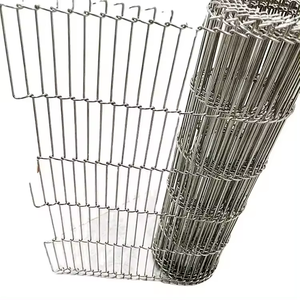 Resistencia a la corrosión y a altas temperaturas Cinta transportadora de cadena de escalera de malla de alambre de acero inoxidable 304/316 Cinta de malla B - Product Image 1