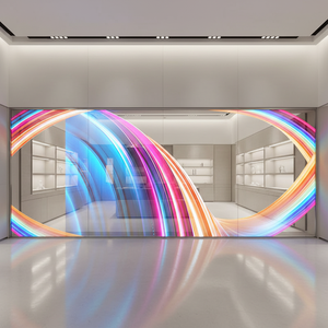 Panneau LED transparent de haute qualité, type rouleau, avec écran intérieur Full HD 1920x1080 et graphismes animés - Product Image 1