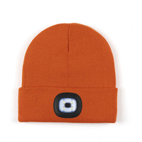 Berretto con Logo personalizzato invernale lavorato a maglia con luce USB lampada da testa libera con cuffia a LED regalo per gli uomini papà marito padre