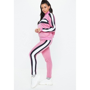 Personnalisé Lettre Brodé Femmes Survêtements couleur Unie Offre Spéciale meilleure qualité Dépouillé Costumes de Jogging - Product Image 2