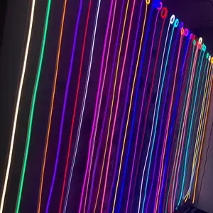 Lampu Neon Fleksibel LED 5 Meter dengan 12V, Strip Lampu Lembut Silikon Tahan Air Model Papan Iklan Luar Ruangan Warna-warni