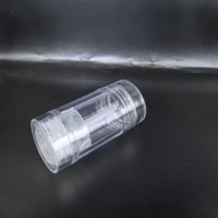 Flacon transparent de 30 ml avec bouchon à vis, pour déodorant en stick, impression sérigraphique personnalisée, couleur blanche