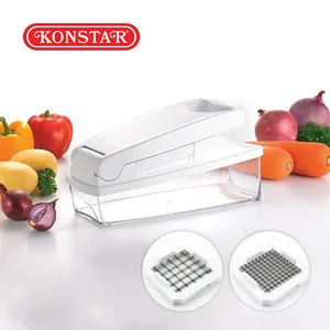 Cortador en cubos de cocina de tomate LFGB, pedido promocional a granel, rebanado a mano ajustable