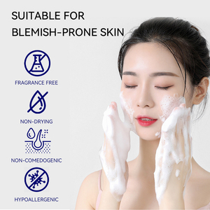 Rico en ácido salicílico Niacinamida Facial Limpie profundamente el bloqueo <span class=keywords><strong>de</strong></span> aceite en la humedad Limpiador facial espumoso - Product Image 4