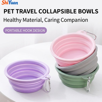 Bol pliable pour chien SHIYUAN, en silicone de qualité alimentaire, pliable, avec mousqueton pour les voyages et la randonnée
